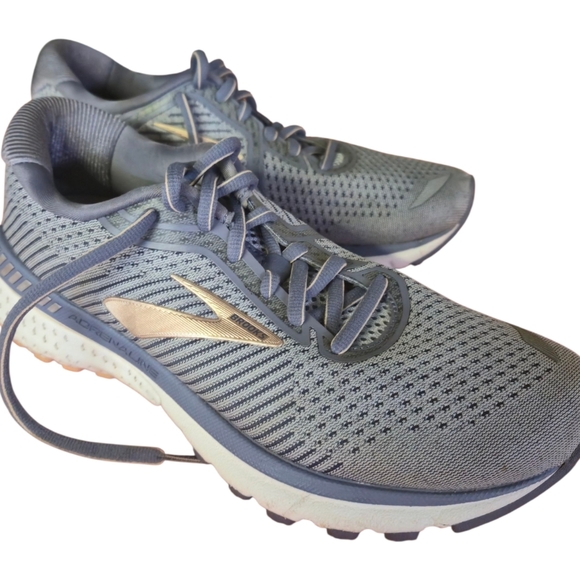 Brooks Adrenaline Gts 20 Athletic Sneakers  Gray & Purplish/Blue Women's 7 - Picture 15 of 16